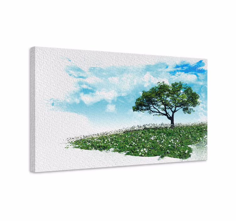 Lone green tree platna z enojnim drevesnim motivom - TenStickers