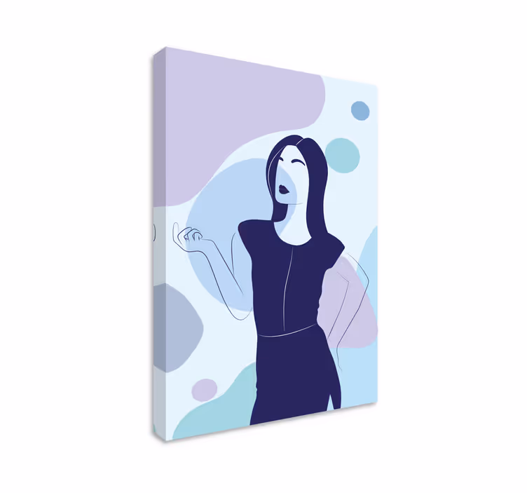 Stylized woman gesture kompozicija ljudi in likov - TenStickers