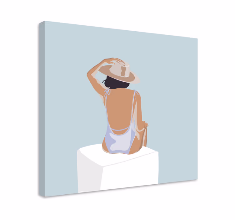 Modni dekle minimalistični slog stenske odtise - TenStickers