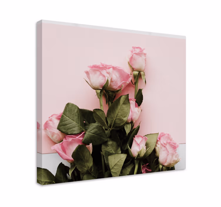 Pink rose arrangement slikarsko platno z rožami - TenStickers