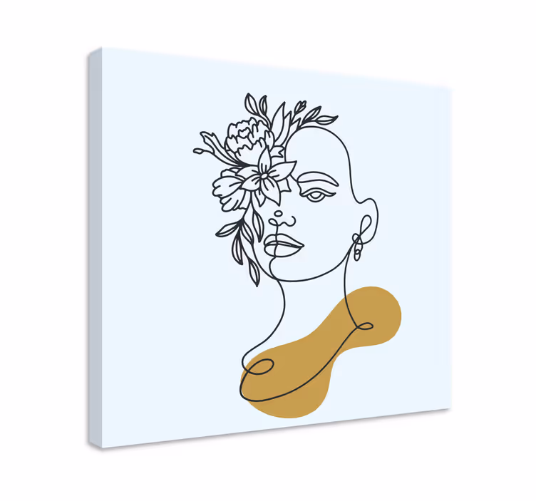 Cvetje na mojih laseh ilustracija cvet platno - TenStickers
