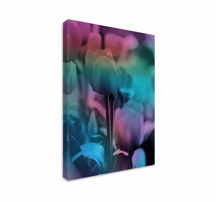 Soft floral silhouette slikarsko platno z rastlinami - TenStickers