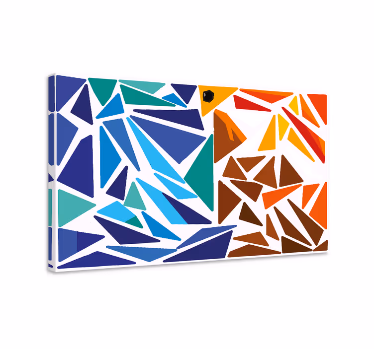 Abstract angular composition geometrijski vzorci na platnu - TenStickers
