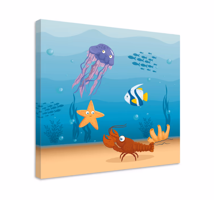 Seaworld life risano platno ribe - TenStickers