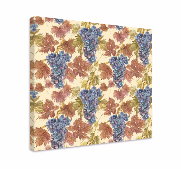 Grapes and leaves slikarska platna s sadjem - TenStickers