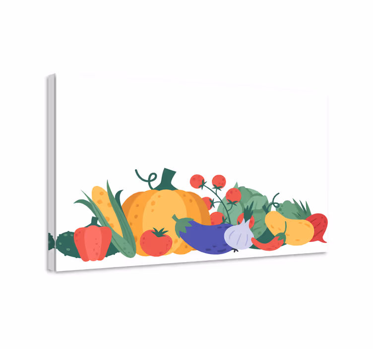 Subtilno platno zelenjave in sadja - TenStickers
