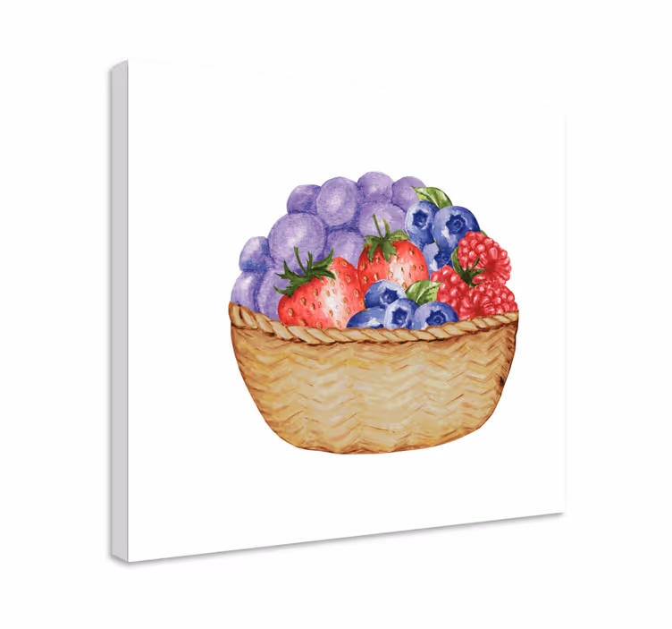 Košara z jagodnim sadnim platnom - TenStickers