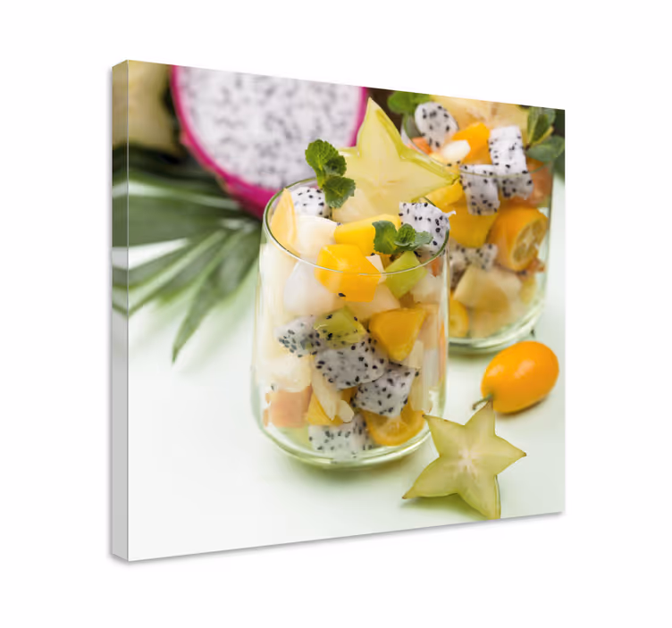 Mango in zeleni kozarci sadno platno - TenStickers