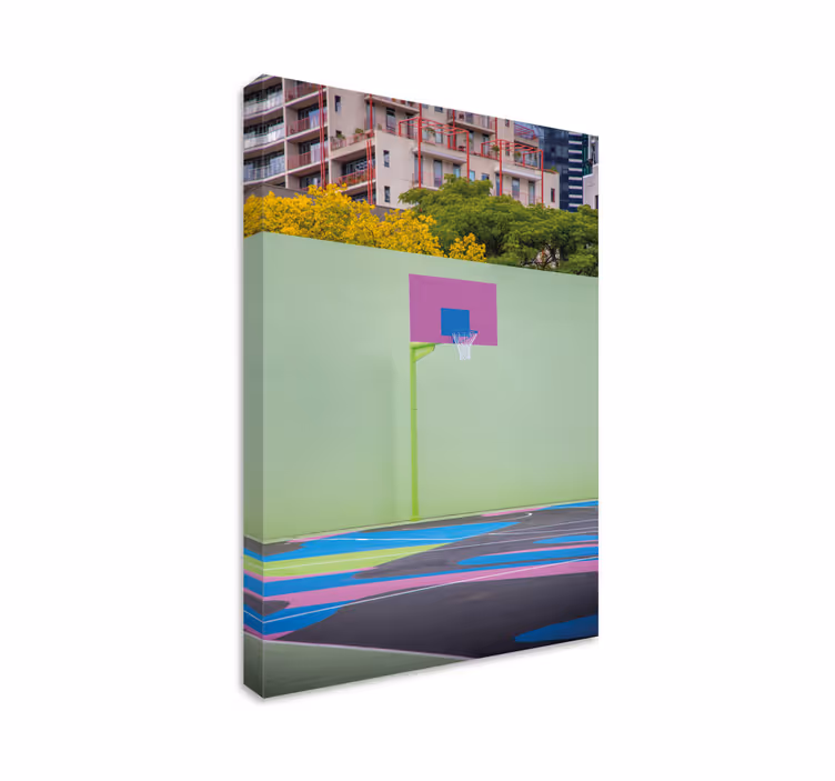 Colorful basketball court platno slike šport - TenStickers