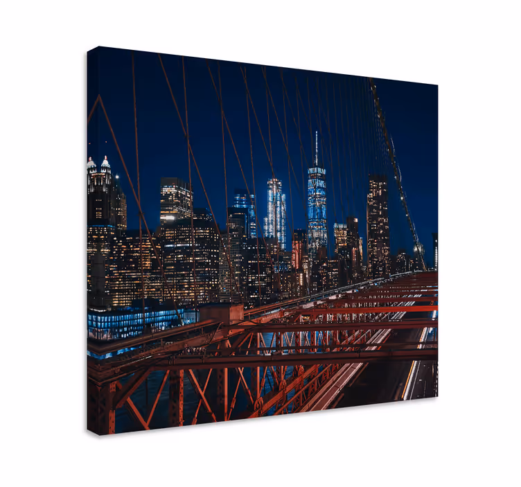 Brooklyn bridge view platno s slikami mest in držav - TenStickers