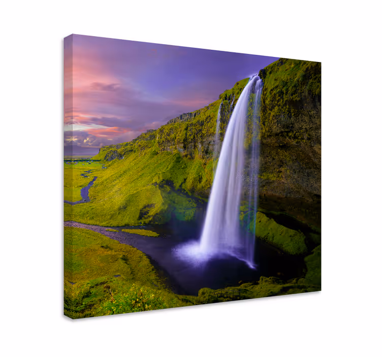 Majestic waterfall view platno slika zemljevidov - TenStickers