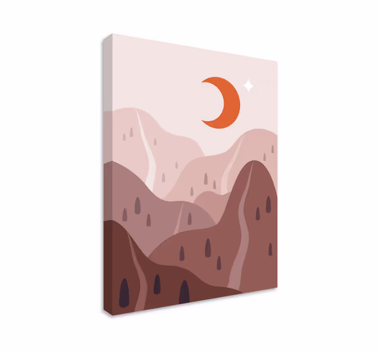 Mountainous terrain shape platno slika zemljevidov - TenStickers