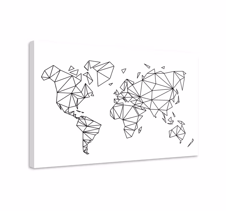 Geometric universe outline platno s sliko sveta - TenStickers
