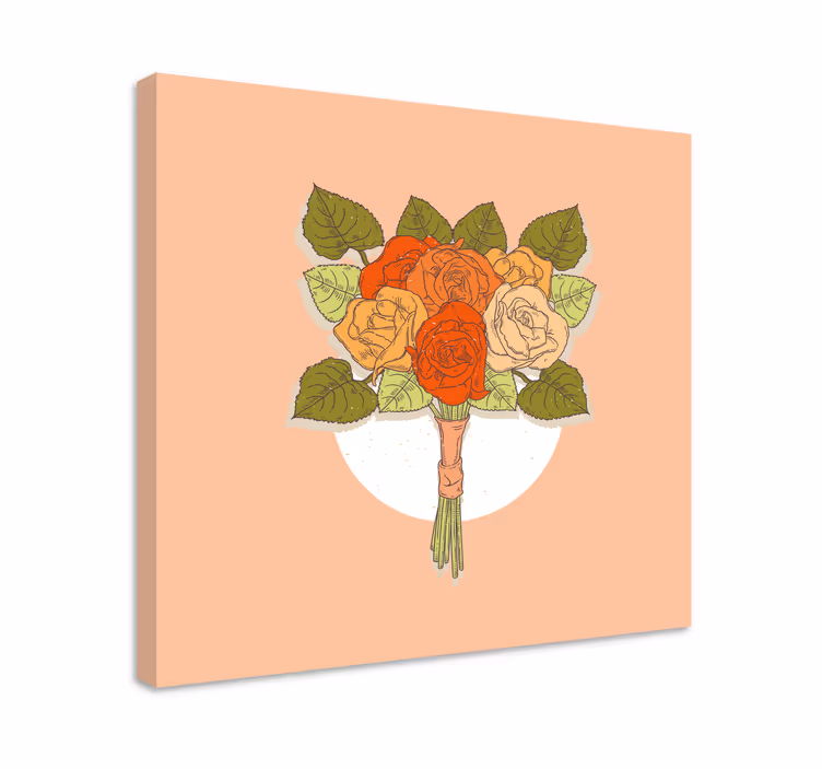 Bouquet of roses slikarsko platno z rožami - TenStickers