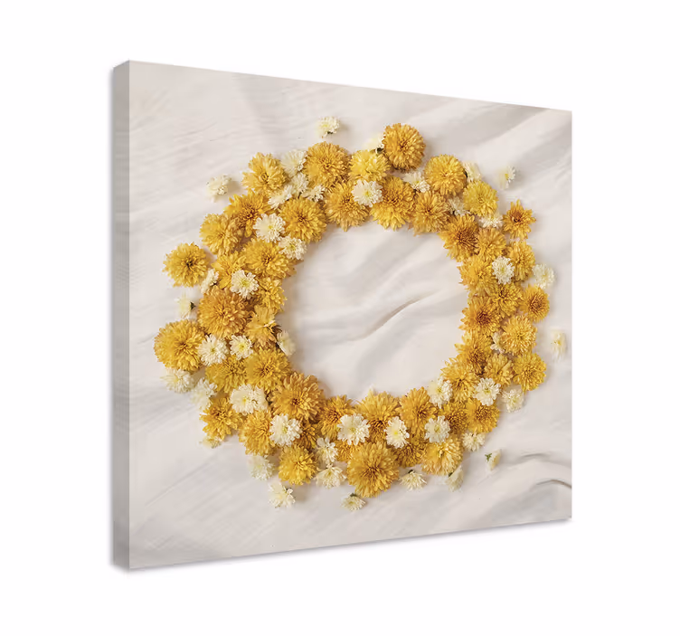 Floral wreath arrangement slikarsko platno z rožami - TenStickers