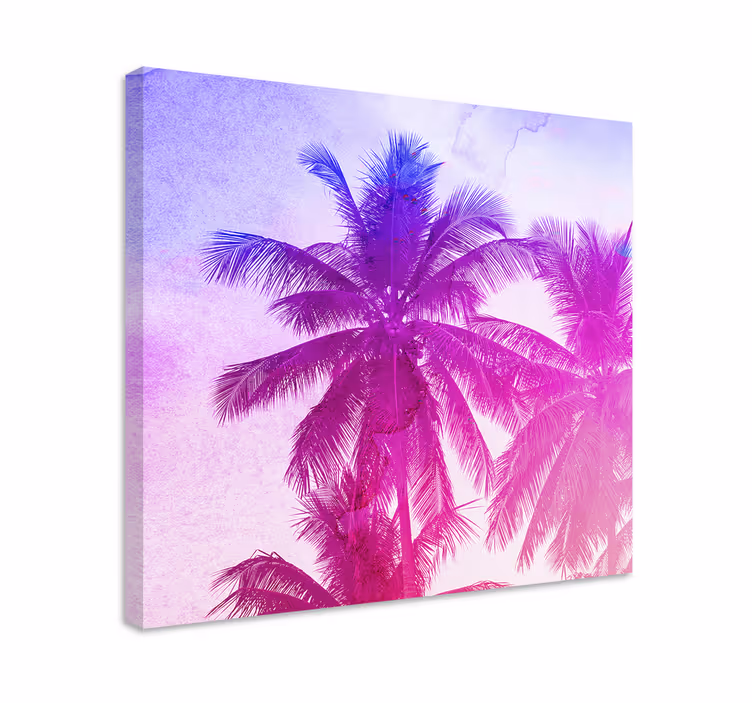 Palm tree silhouette slikarsko platno z rastlinami - TenStickers
