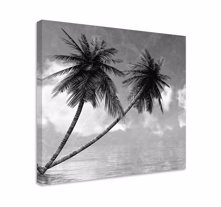 Elegant palm silhouette platna z enojnim motivom - TenStickers