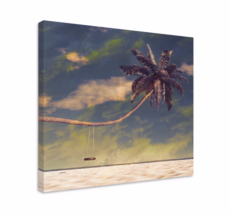 Palm tree swing slikanje cvetja in rastlin - TenStickers