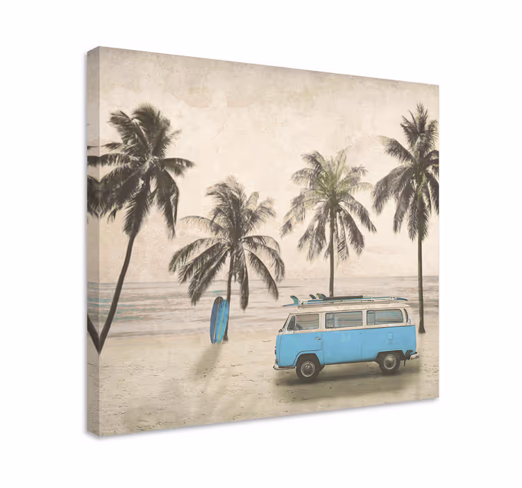 Vintage surf van prilagodljivo platno za dom - TenStickers