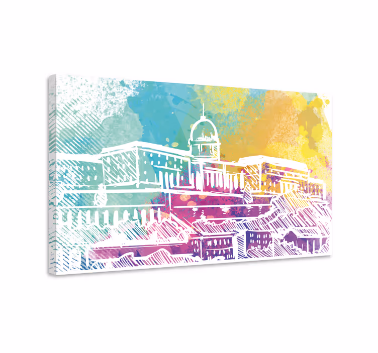 Historic building landscape platno s slikami mest - TenStickers