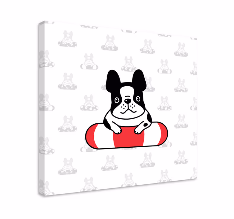Cute french bulldog platno slikarstvo psa - TenStickers