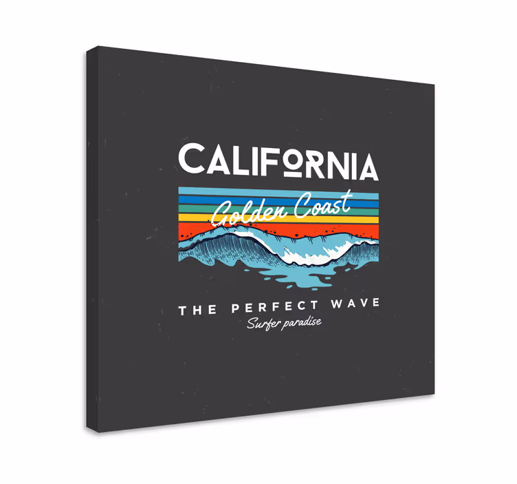 California surfer waves platno z mestnimi motivi - TenStickers
