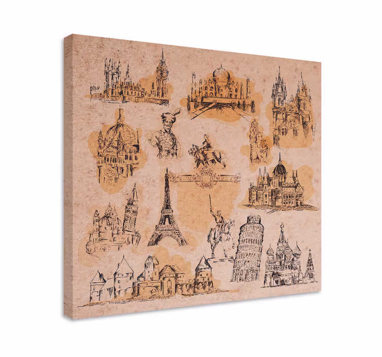 Vintage slike krajine oblikovanje platna - TenStickers