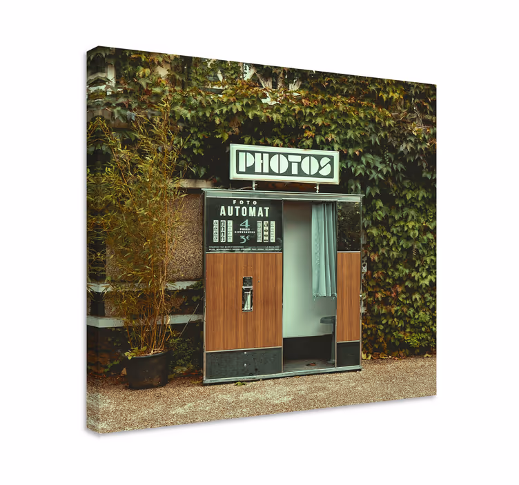 Vintage photo booth tisk video iger na platnu - TenStickers