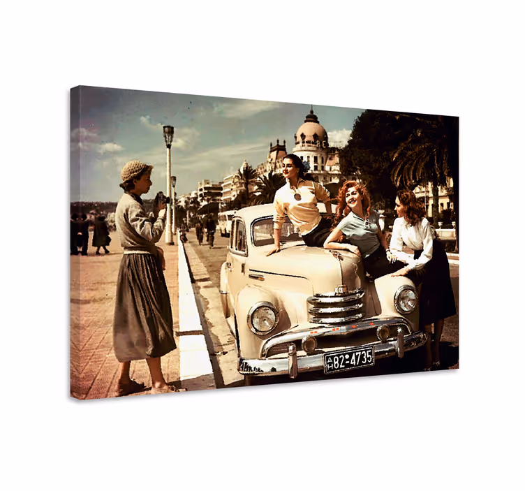 Classic car charm krogovna slika na platnu - TenStickers