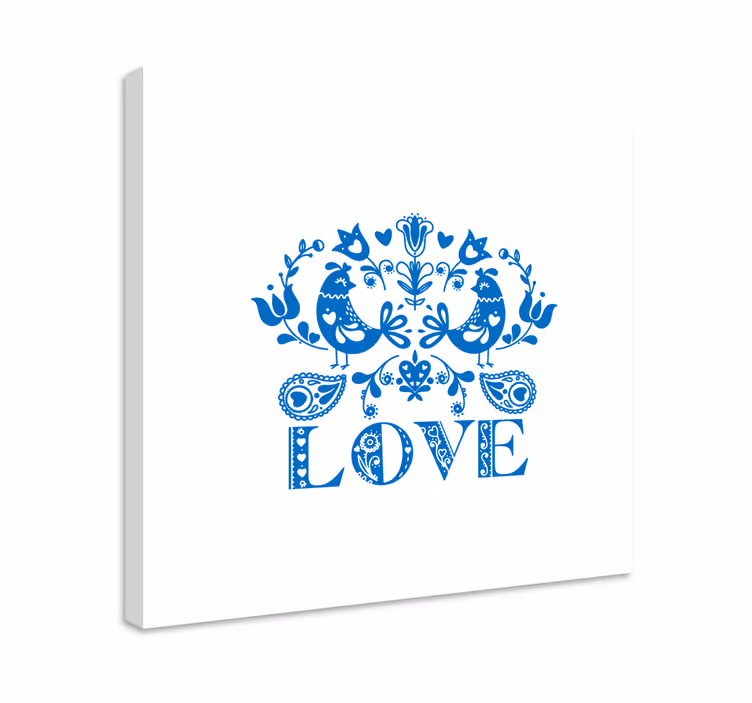 Birds and floral design platna z enojnim drevesom - TenStickers