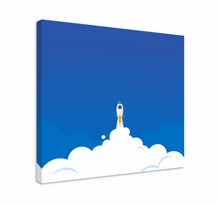 Risanka, ki izstreli raketno vesoljsko platno - TenStickers