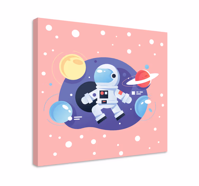 Risanka vesoljski simboli vrtec platno - TenStickers