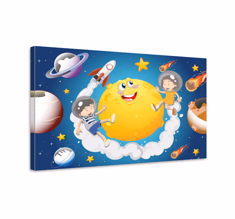 Space adventure fun otroško platno s podobo - TenStickers