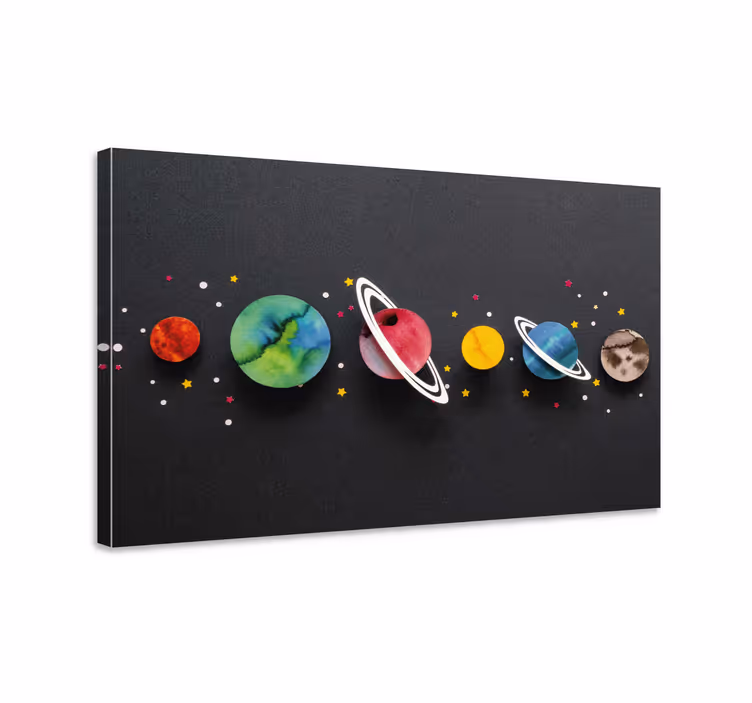 Risani planeti v liniji vrtnarskega platna - TenStickers