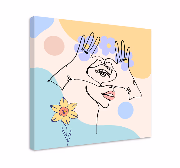 Roka usta ženska ikona spalnica stenske odtise - TenStickers