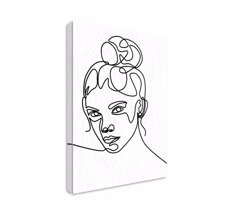 ženska črta obraza art spalnica stenske odtise - TenStickers