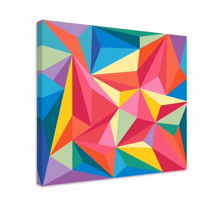Barviti vzorec trikotnika platno slike geometrijski vzorci - TenStickers
