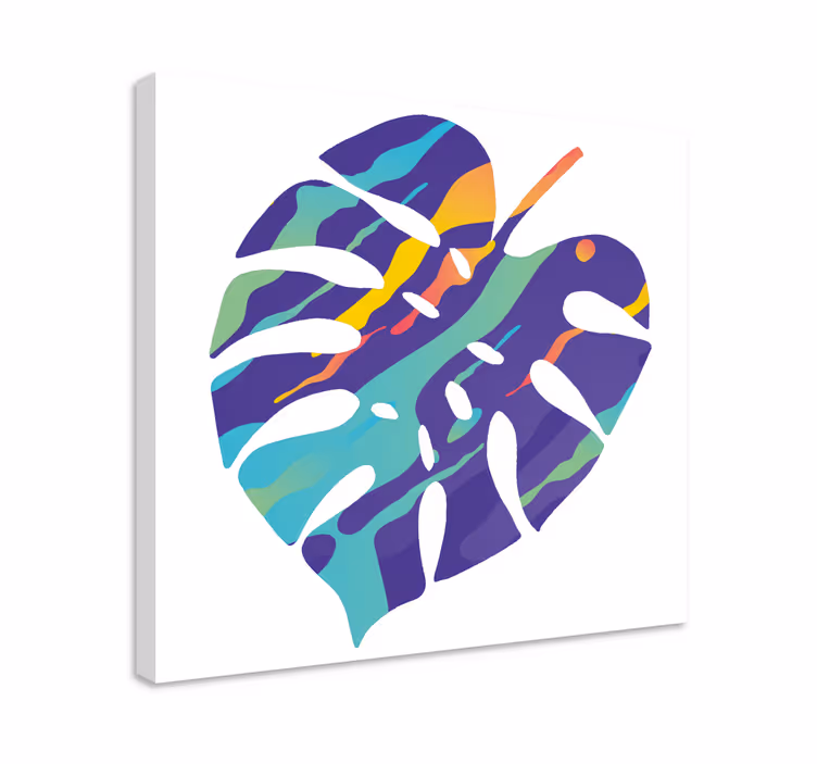 Tropical leaf art slikarsko platno z rastlinami - TenStickers