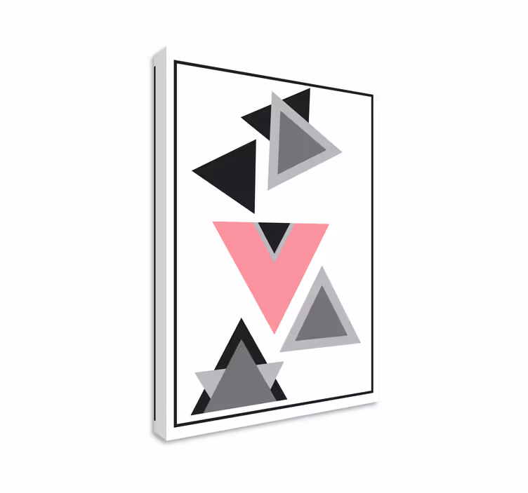 Platno slike geometrijski vzorci razporeditev trikotnikov - TenStickers