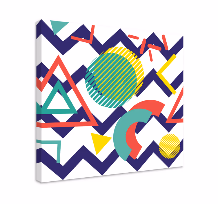 Dynamic geometric shapes platno z geometrijskimi vzorci - TenStickers