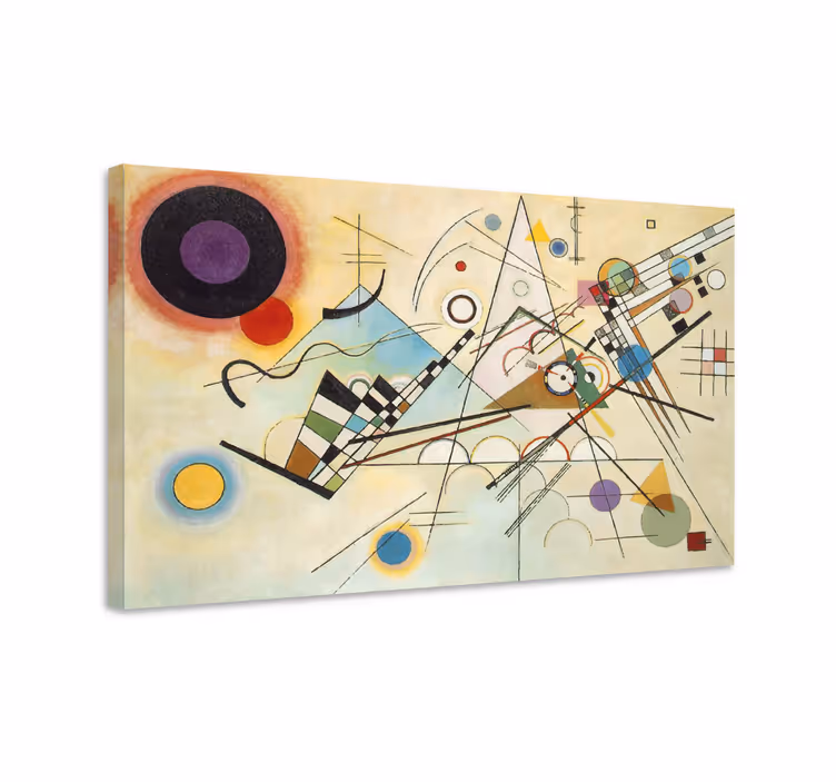 Geometric shape composition povzetek na platnu - TenStickers