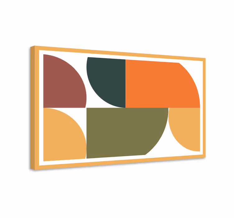 Kompozicija geometrijske oblike moderno platno slikarstvo - TenStickers