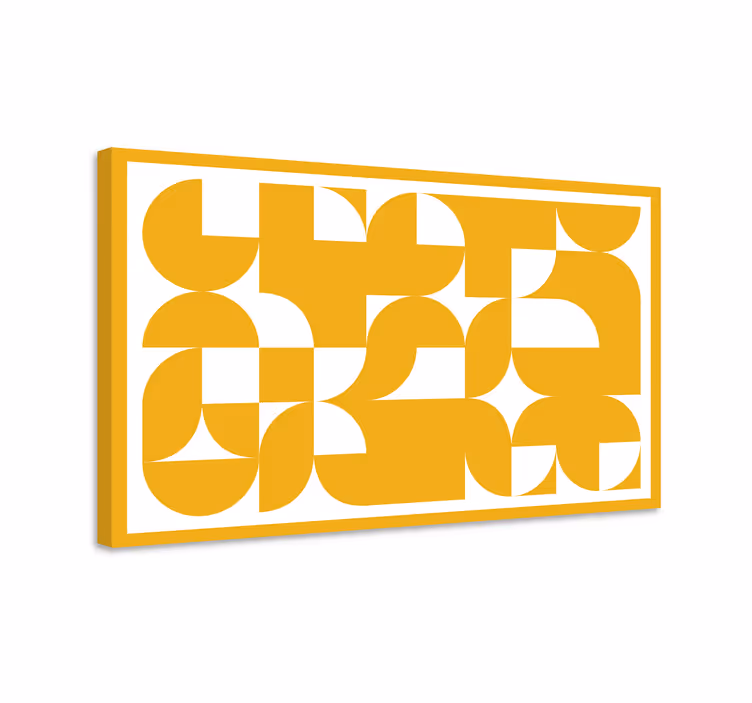 Umetniške oblike rumeni vzorec geometrijsko platno - TenStickers