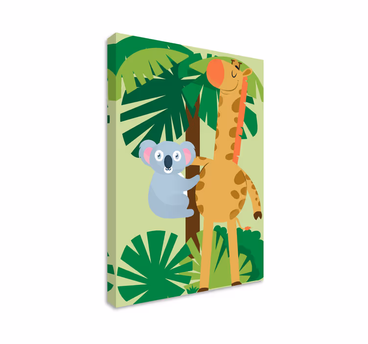 Koala and giraffe platna slike z motivi živali - TenStickers