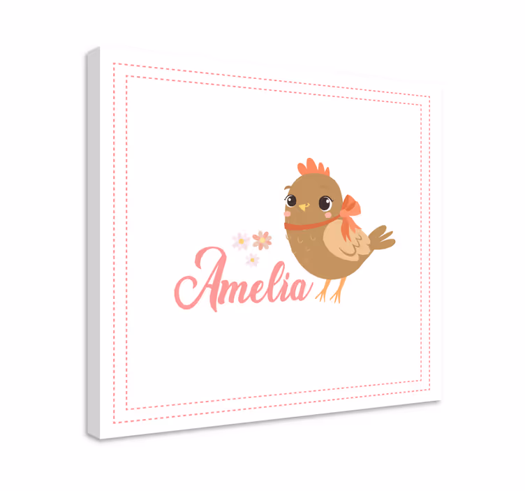 Cute bird character platna slike z motivi živali - TenStickers