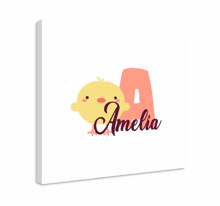 Cute chick design platno slikanje za dojenčke - TenStickers