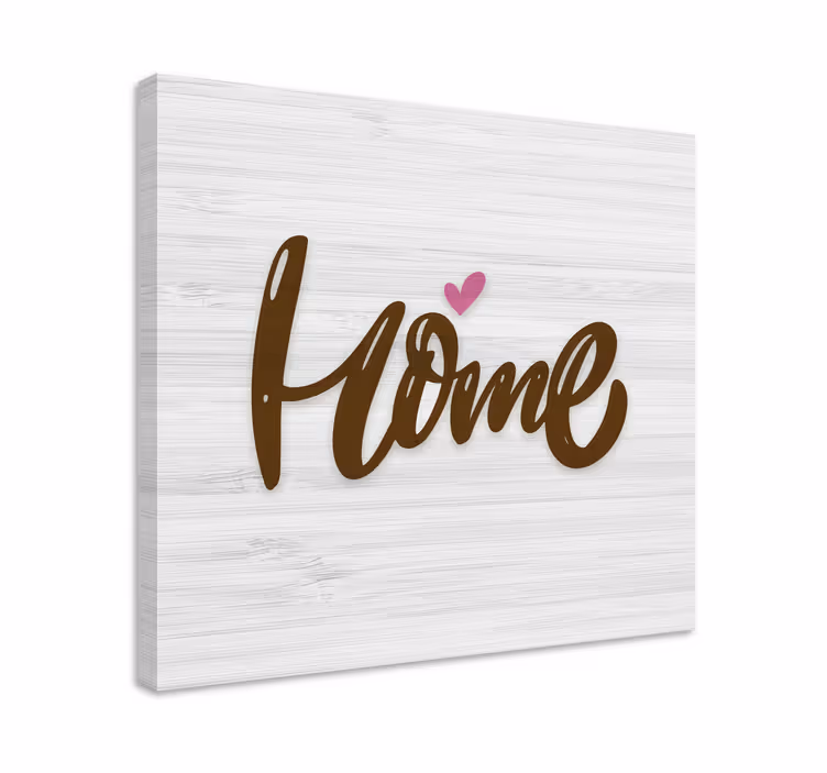 Home love symbol platno s citatom za dom - TenStickers