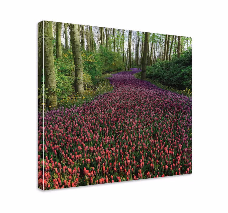 Blooming floral pathway slikarsko platno z rožami - TenStickers