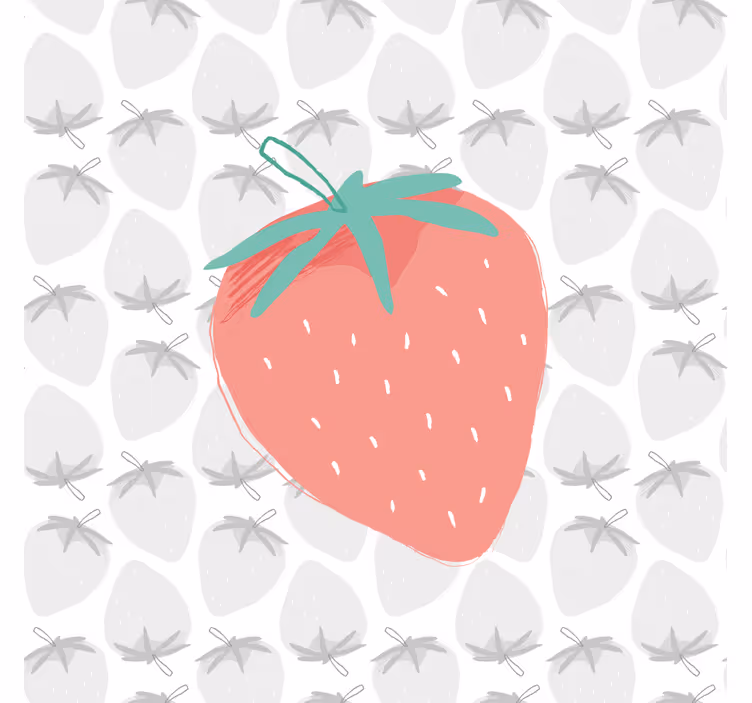 Strawberry illustration slikarska platna s sadjem - TenStickers