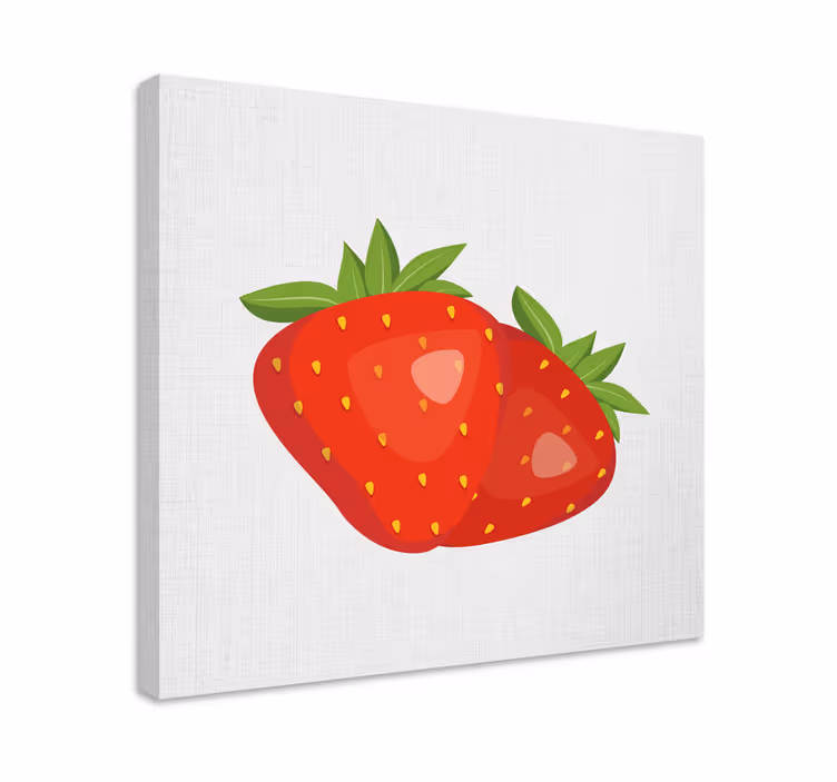 Sočne jagode slikarska platna s sadjem - TenStickers